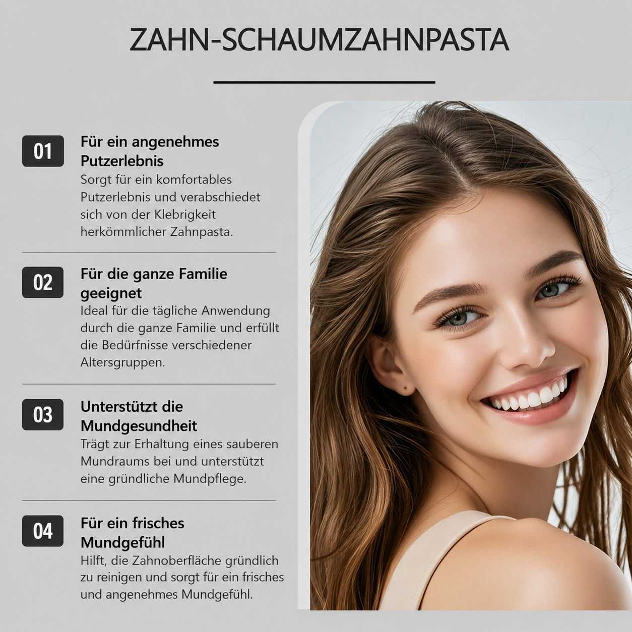 Schaum-Zahnpasta